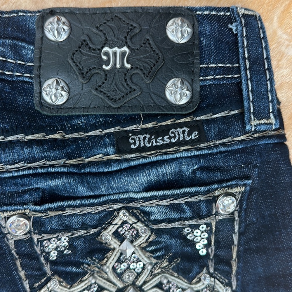 MISS ME Girls embellished jeans size 8 skinny leg - Picture 13 of 14